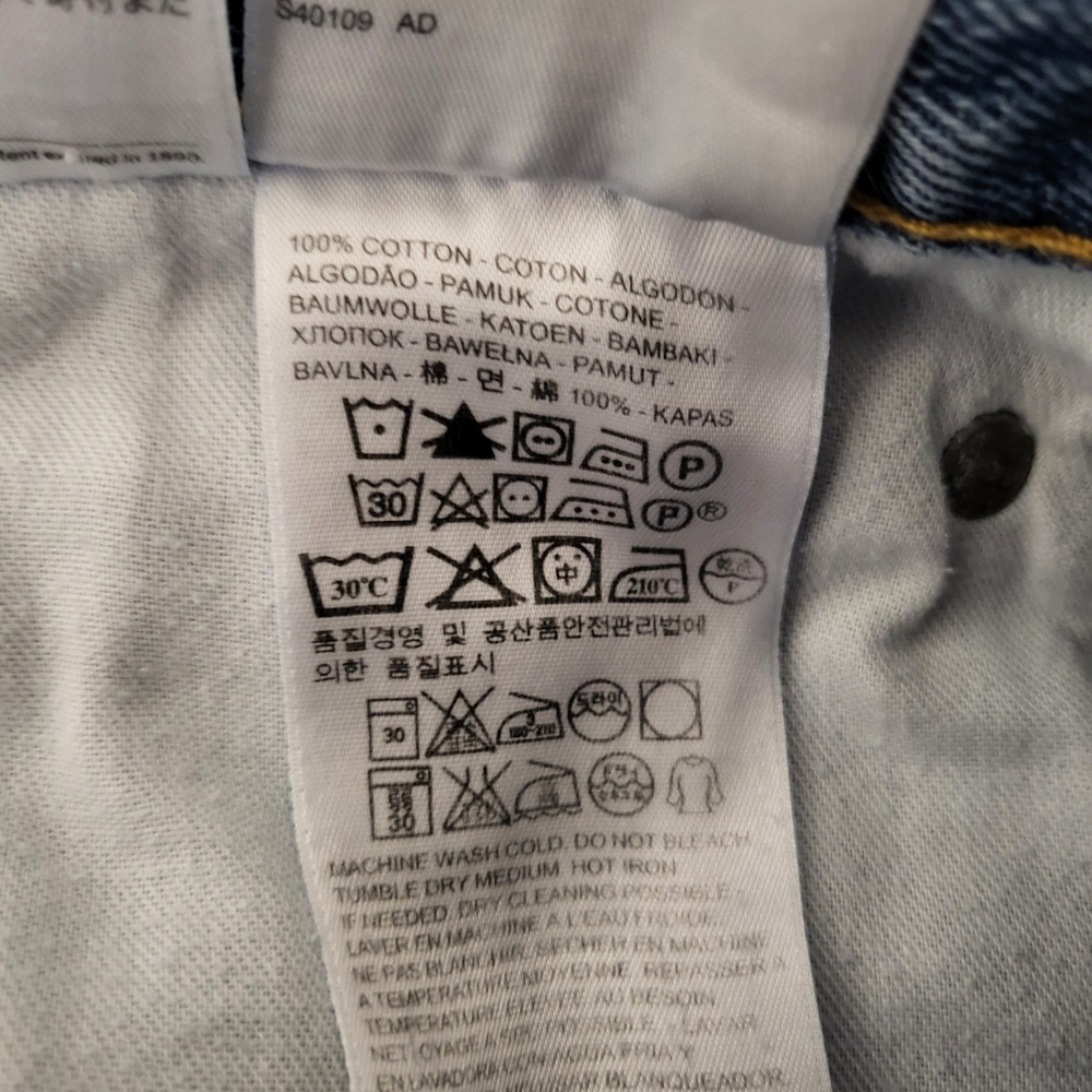 Levi's 550 Relaxed Fit‎ Jeans Mens W32 L30 Light Wash Denim Blue Distressed - Picture 10 of 12